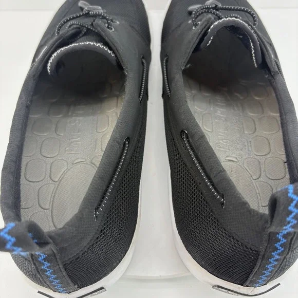 Sperry Deck Men's Size 14 Black Mesh Boat Shoes Sneakers Bungee Laces - Picture 5 of 9